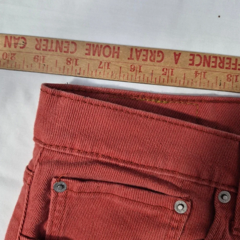 Levi's 502 Taper Jeans Mens 36x32 (38‎ x 31) Orange Regular Fit Stretch Denim